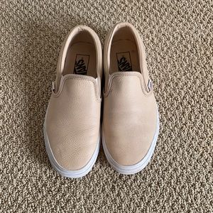 Leather blush Vans